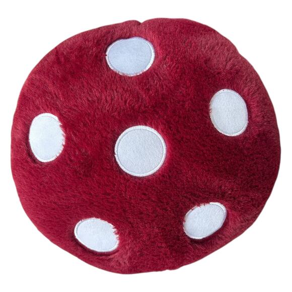 Mushroom Plush Toy Red & White Cute Smiley Face 16" - Picture 4 of 4
